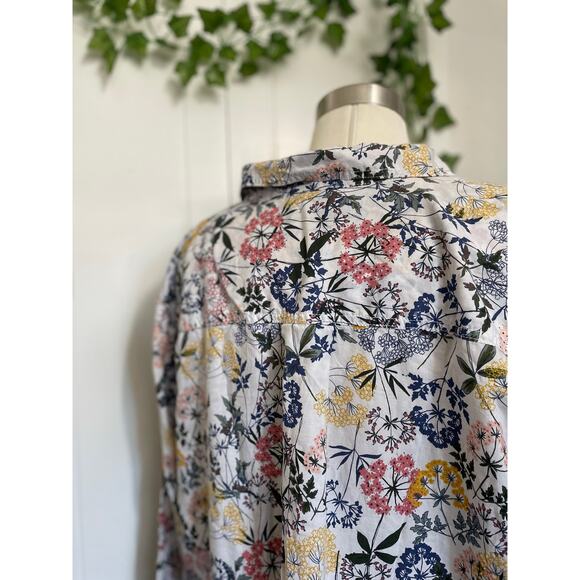 St Johns Bay Womans Long Sleeve Floral Button Up Size 3XL - Picture 3 of 8